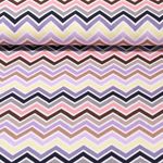Viskose - Stretch ZickZack Multicolor Rosa