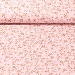 Coton enduit - Petites fleurs Rose poudré