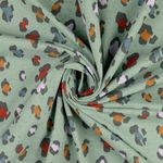 Jersey - Estampado de leopardo verde teñido en hilo