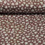 Bio Baumwolle Musselin - Leoherz Rost Ecru Glatte Struktur