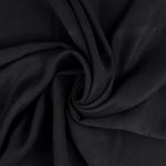 Tecido Twill de Viscose - Liso Preto com Acabamento Tencel