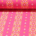 Bio Jersey -  Hamburger Liebe Evermore Flourish Jacquard Pink