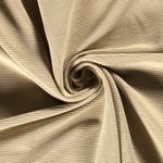 Dzianina prążkowana – gładka beżowa, prążki w poziomie