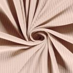 Jersey à côtes - Uni saumon à côtes larges