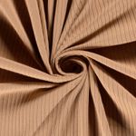 Jersey à côtes - Uni sable côtes larges