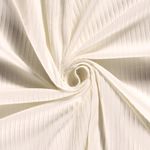 Jersey à côtes - Uni écru côte large