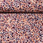 Leinenjersey - Digitaldruck Leo Ecru Orange