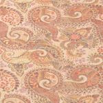 Kunstleder Paisley orange - Meterware