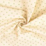 Baumwolle Cretonne - Kleine Punkte Beige Lindgrün Wash