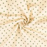 Baumwolle Cretonne - Kleine Punkte Beige Grün Wash