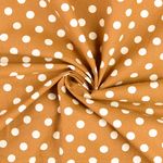 Baumwolle Cretonne - Große Punkte Braun Beige Wash