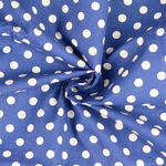 Baumwolle Cretonne - Große Punkte Blau Beige Wash