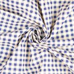 Baumwolle Cretonne - Kariert Beige Blau Wash