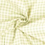 Baumwolle Cretonne - Kariert Beige Lindgrün Wash