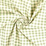 Baumwolle Cretonne - Kariert Beige Grün Wash
