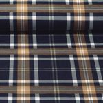 Baumwolle Flanell - Schottenkaro Navy Rost