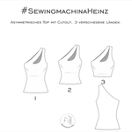 Asymmetrisches Top mit Cutout - HEINZ  - Schnittmuster eBook-1