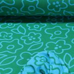 Bio Jersey - Hamburger Liebe Easygoing June Jacquard Doubleface Grasgrün Türkis