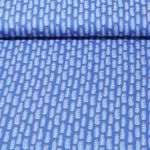  Bio Baumwolle - Hamburger Liebe Digitaldruck Easygoing Sunday Satin Blau