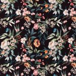 Jersey Deportiva – Estampado Digital Flores Silvestres Negro