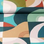 Baumwolle Webware - Retro Petrol Baumwolle Webware - Retro Petrol