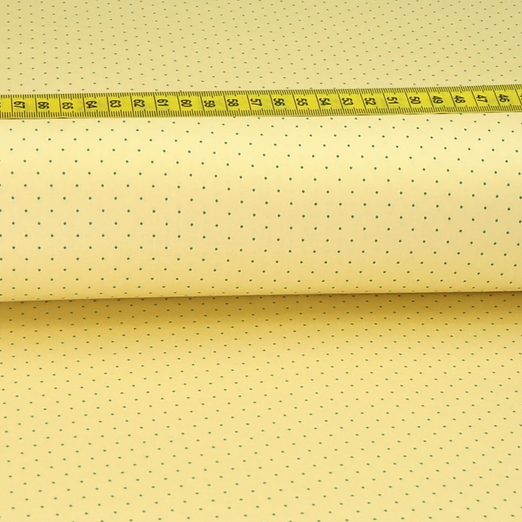 Trachtenstoff - Baumwollsatin Dirndl Design "Katl" Hellgelb