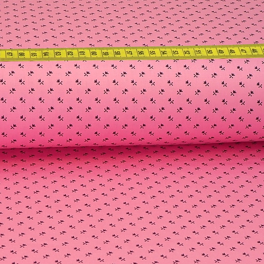 Trachtenstoff - Baumwollsatin Dirndl Design "Evi" Pinkrosa