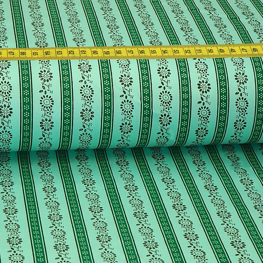 Trachtenstoff - Baumwollsatin Dirndl Design "Amelie" Mint