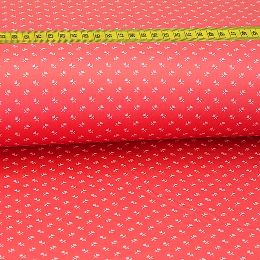 Trachtenstoff - Baumwollsatin Dirndl Design "Evi" Koralle