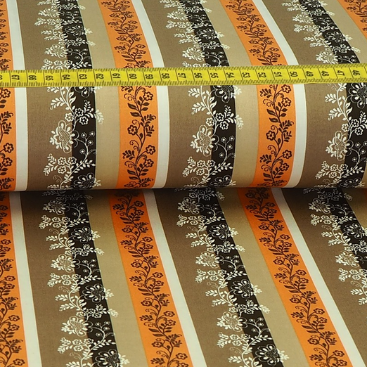 Trachtenstoff - Baumwollsatin Dirndl Design "Mary" Apricot/Beige