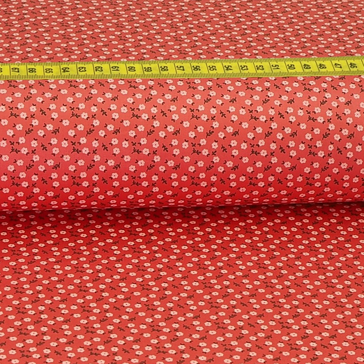 Trachtenstoff - Baumwollsatin Dirndl Design "Melli" Koralle