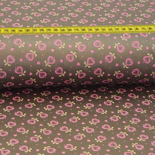 Trachtenstoff - Baumwollsatin Dirndl Design "Steffl" Taupe