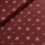 Trachten Serie Baumwolle Adrie Punkte & Röschen Weinrot