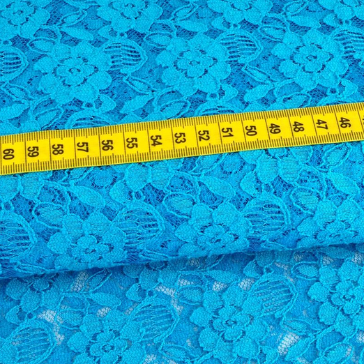 Spitzenstoff SWAFING Blüten Türkis