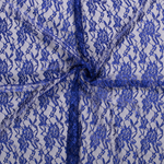 Spitzenstoff Flower Uni Königsblau