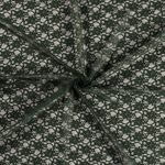 Spitzenstoff Notti Blumen elastisch Uni Waldgrün