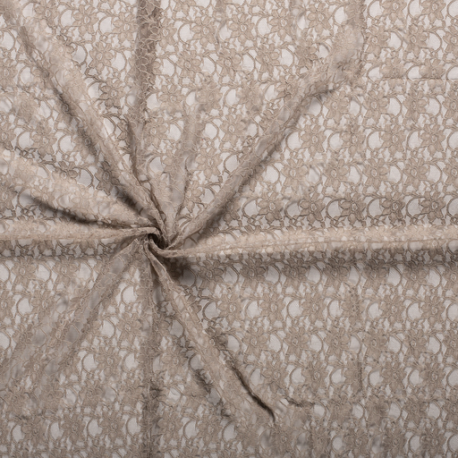 Spitzenstoff Notti Blumen elastisch Uni Beige Spitzenstoff Notti Blumen elastisch Uni Beige