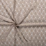 Spitzenstoff Notti Blumen elastisch Uni Beige