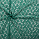 Spitzenstoff Notti Blumen elastisch Uni Grün