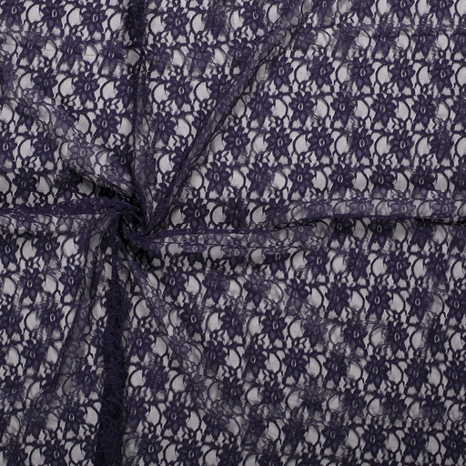 Spitzenstoff Notti Blumen elastisch Uni Dunkellila Spitzenstoff Notti Blumen elastisch Uni Dunkellila