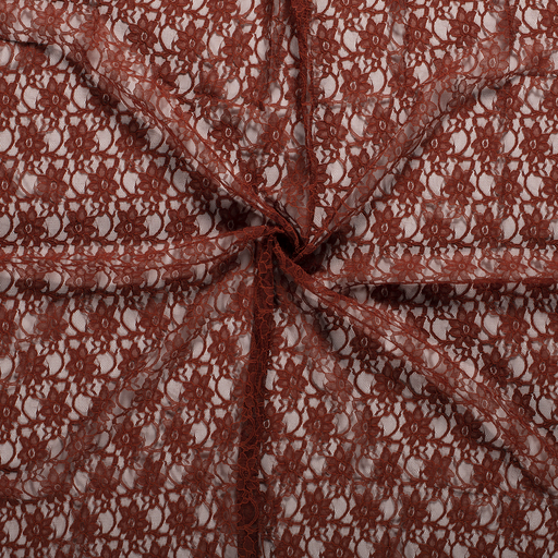 Spitzenstoff Notti Blumen elastisch Uni Blutorange Spitzenstoff Notti Blumen elastisch Uni Blutorange