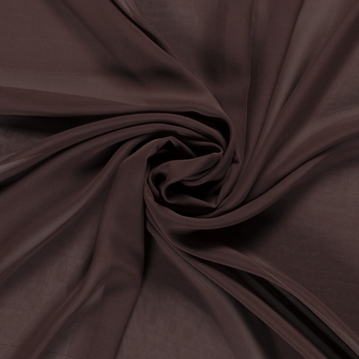 Chiffon Uni Dunkelbraun