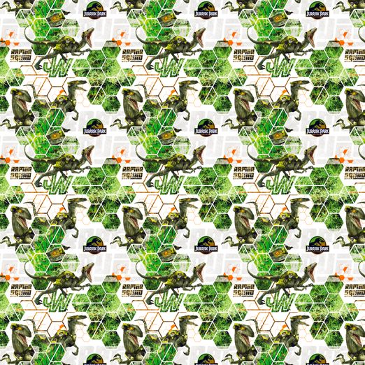 Baumwolle Jurassic Park Raptor Lizenz Digital