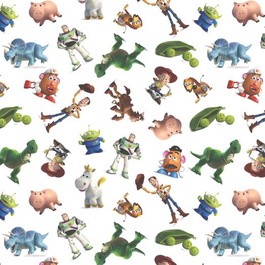 Baumwolle WALT DISNEY Toy Story Weiß LIZENZ Digital