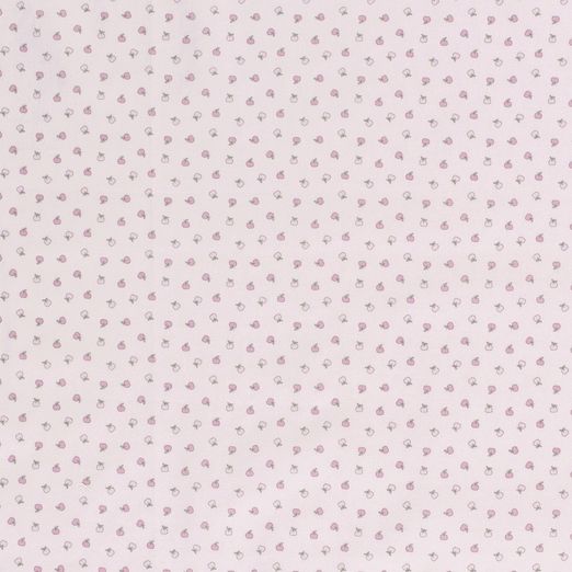 Baumwolle Little Apples auf Hellrosa