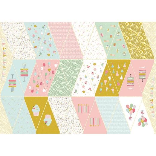 Baumwolle Panel Wimpelkette Party 100 cm Baumwolle Panel Wimpelkette Party 100 cm