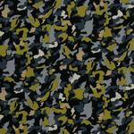 Bekleidungsstoff Viskose Bunte Schnipsel auf Schwarz