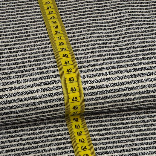 Viskose Lurex Stripe Schwarz