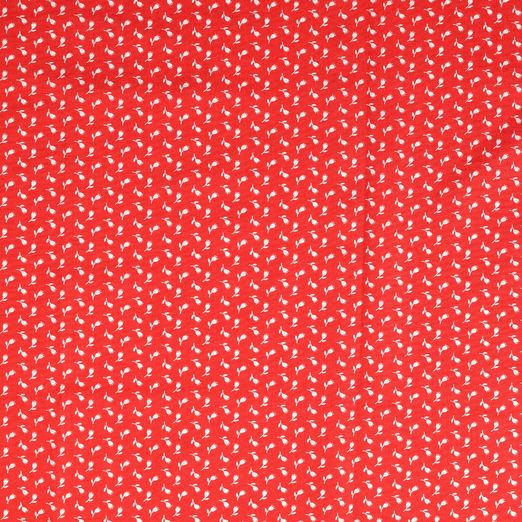 Baumwolle Small Flowers Rot