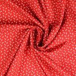 Baumwolle Small Flowers Rot